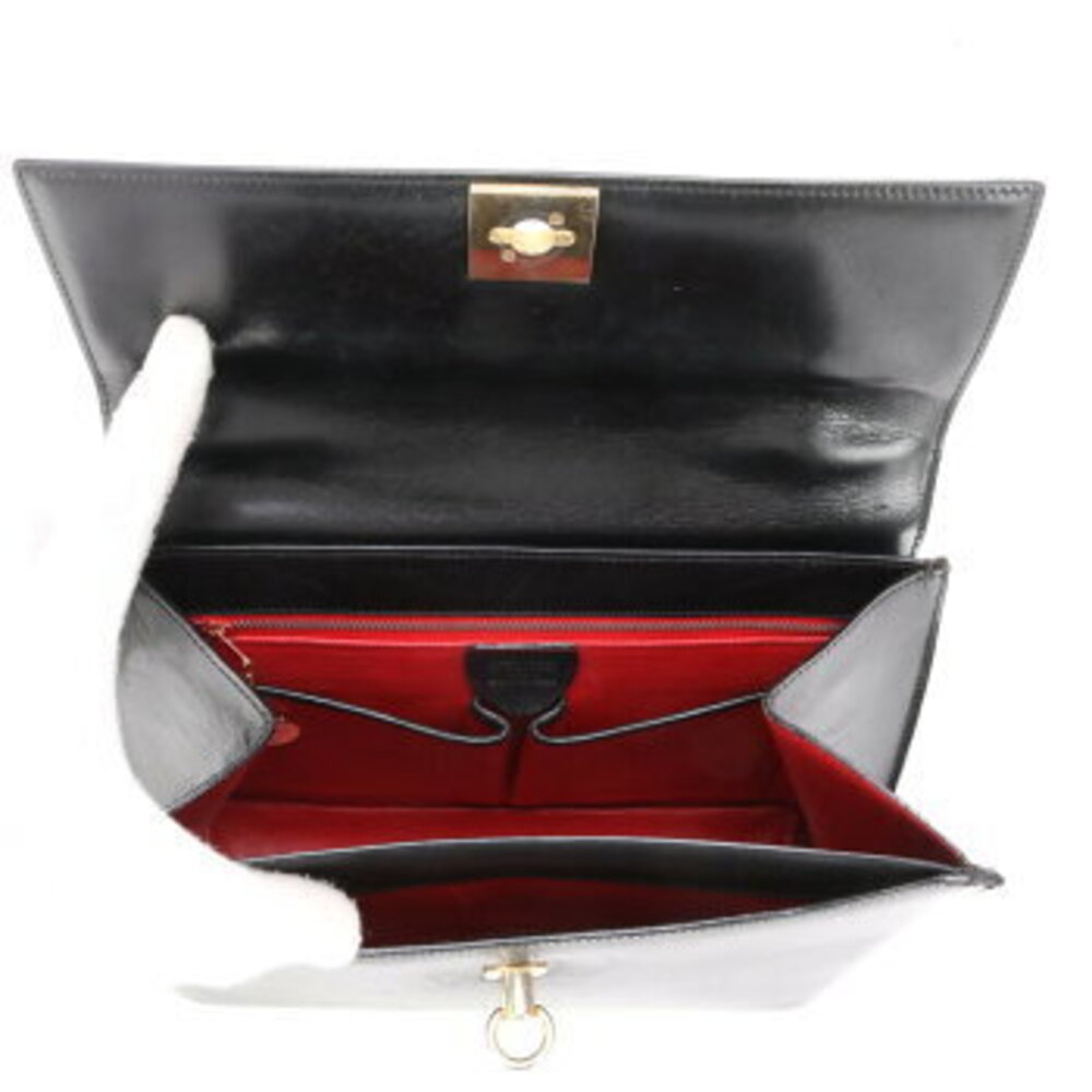 Celine top handle leather handbag tote shoulder bag black MME - Picture 12 of 14
